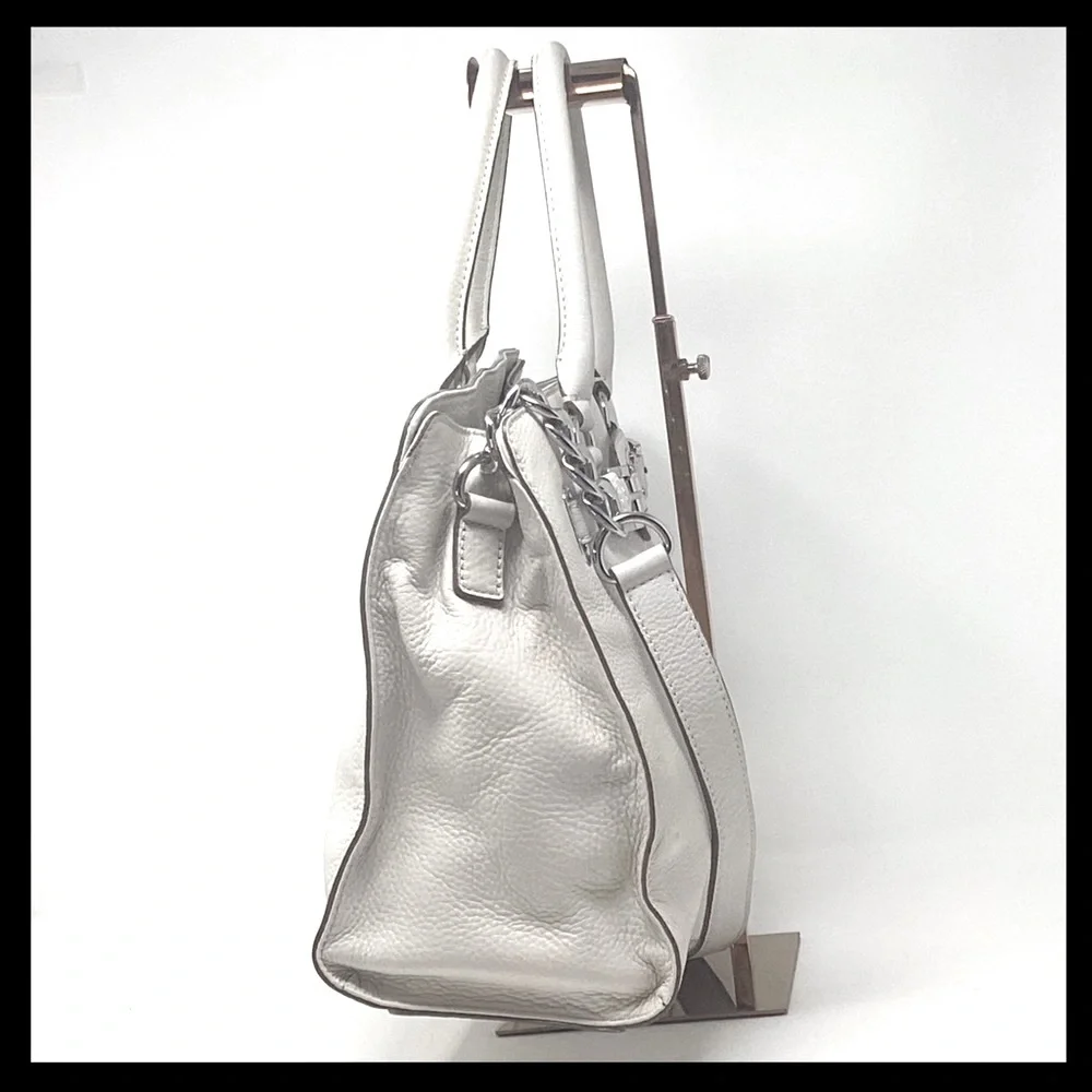 MICHAEL KORS Hamilton Large EW Tote Soft Pebbled Leather Color: Vanilla - Picture 8 of 16